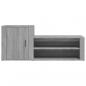 Preview: Schuhschrank Grau Sonoma 130x35x54 cm Holzwerkstoff