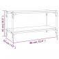 Preview: TV-Schrank Schwarz 80x33x41 cm Holzwerkstoff und Stahl