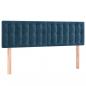 Preview: Kopfteile 2 Stk. Dunkelblau 72x5x78/88 cm Samt