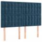 Preview: Kopfteile 4 Stk. Dunkelblau 72x5x78/88 cm Samt