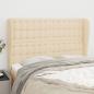 Preview: ARDEBO.de - Kopfteil mit Ohren Creme 147x23x118/128 cm Stoff