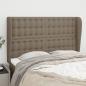 Preview: ARDEBO.de - Kopfteil mit Ohren Taupe 147x23x118/128 cm Stoff