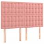 Preview: Kopfteile 4 Stk. Rosa 72x5x78/88 cm Samt