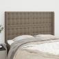 Preview: ARDEBO.de - Kopfteil mit Ohren Taupe 147x16x118/128 cm Stoff