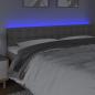 Preview: LED Kopfteil Grau 160x5x78/88 cm Kunstleder