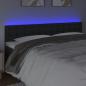 Preview: LED Kopfteil Schwarz 160x5x78/88 cm Kunstleder