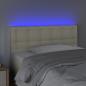 Preview: LED Kopfteil Creme 80x5x78/88 cm Kunstleder