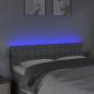 Preview: LED Kopfteil Hellgrau 144x5x78/88 cm Stoff