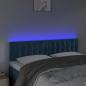 Preview: LED Kopfteil Dunkelblau 144x5x78/88 cm Samt