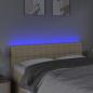 Preview: LED Kopfteil Creme 144x5x78/88 cm Stoff