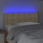 Preview: LED Kopfteil Creme 90x5x78/88 cm Stoff