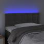 Preview: LED Kopfteil Dunkelgrau 80x5x78/88 cm Samt