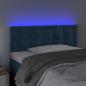 Preview: LED Kopfteil Dunkelblau 80x5x78/88 cm Samt