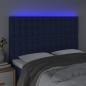 Preview: LED Kopfteil Blau 144x5x118/128 cm Stoff