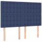 Preview: LED Kopfteil Blau 144x5x118/128 cm Stoff