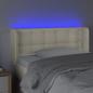 Preview: LED Kopfteil Creme 83x16x78/88 cm Kunstleder