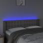 Preview: LED Kopfteil Grau 147x16x78/88 cm Kunstleder