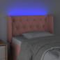 Preview: LED Kopfteil Rosa 83x16x78/88 cm Samt