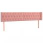 Preview: LED Kopfteil Rosa 183x16x78/88 cm Samt