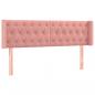 Preview: LED Kopfteil Rosa 147x16x78/88 cm Samt