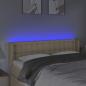 Preview: LED Kopfteil Creme 147x16x78/88 cm Stoff