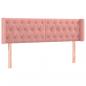 Preview: LED Kopfteil Rosa 163x16x78/88 cm Samt