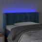 Preview: LED Kopfteil Dunkelblau 93x16x78/88 cm Samt