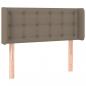 Preview: LED Kopfteil Taupe 93x16x78/88 cm Stoff