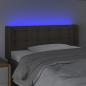 Preview: LED Kopfteil Taupe 93x16x78/88 cm Stoff