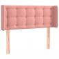 Preview: LED Kopfteil Rosa 103x16x78/88 cm Samt