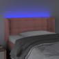 Preview: LED Kopfteil Rosa 103x16x78/88 cm Samt