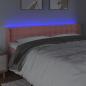 Preview: LED Kopfteil Rosa 203x16x78/88 cm Samt