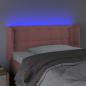 Preview: LED Kopfteil Rosa 93x16x78/88 cm Samt