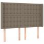 Preview: LED Kopfteil Taupe 147x16x118/128 cm Stoff