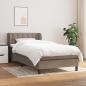 Preview: ARDEBO.de - Boxspringbett mit Matratze Taupe 90x200 cm Stoff