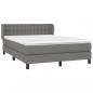 Preview: Boxspringbett mit Matratze Dunkelgrau 140x200 cm Stoff