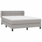 Preview: Boxspringbett mit Matratze Hellgrau 140x190 cm Stoff