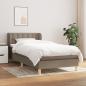 Preview: ARDEBO.de - Boxspringbett mit Matratze Taupe 90x190 cm Stoff