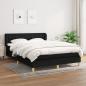 Preview: ARDEBO.de - Boxspringbett mit Matratze Schwarz 140x190 cm Stoff