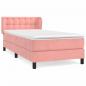 Preview: Boxspringbett mit Matratze Rosa 90x190 cm Samt