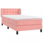 Preview: Boxspringbett mit Matratze Rosa 90x190 cm Samt