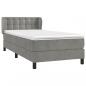 Preview: Boxspringbett mit Matratze Hellgrau 80x200 cm Samt