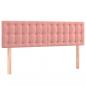 Preview: Boxspringbett mit Matratze Rosa 140x190 cm Samt