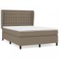 Preview: Boxspringbett mit Matratze Taupe 140x200 cm Stoff