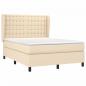 Preview: Boxspringbett mit Matratze Creme 140x200 cm Stoff