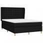 Preview: Boxspringbett mit Matratze Schwarz 140x190 cm Stoff