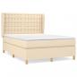 Preview: Boxspringbett mit Matratze Creme 140x200 cm Stoff