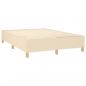 Preview: Boxspringbett mit Matratze Creme 140x200 cm Stoff