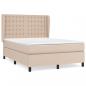 Preview: Boxspringbett Matratze Cappuccino-Braun 140x200cm Kunstleder