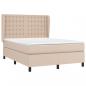 Preview: Boxspringbett Matratze Cappuccino-Braun 140x200cm Kunstleder